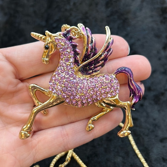 Betsey Johnson Pegasus Pendant Necklace - Picture 4 of 5